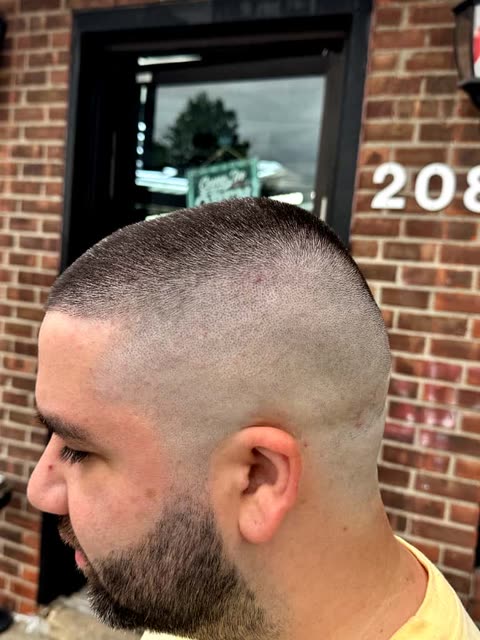 A high skin fade with razor-finished sides